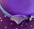 Custom Felt Cowboy Hat "Colour Me Purple" Rhinestones & Paisley Pattern