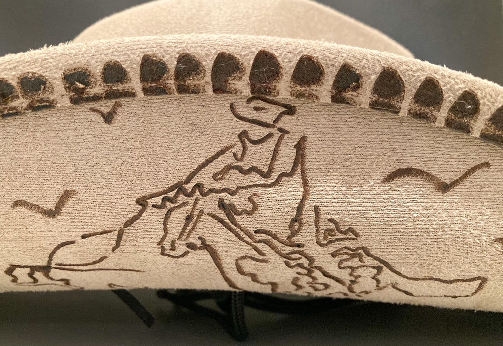 Americana Music, hand burned cowboy hat