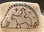 Americana Music, hand burned cowboy hat