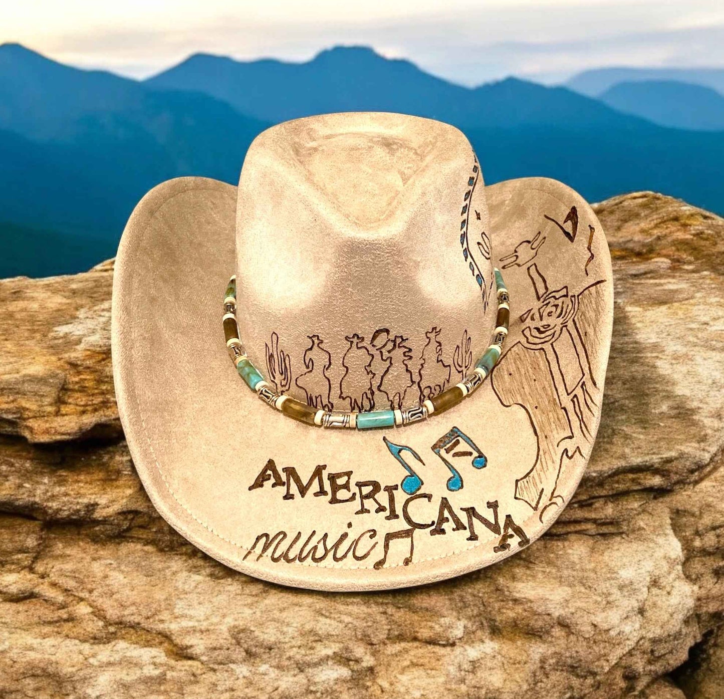 Elevate Your Style with the Deluxe Custom Cowboy Hat - Americana Music Edition