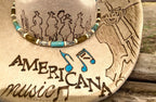 Americana Music, hand burned cowboy hat