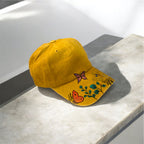Flowers and Bees hand painted baseball cap