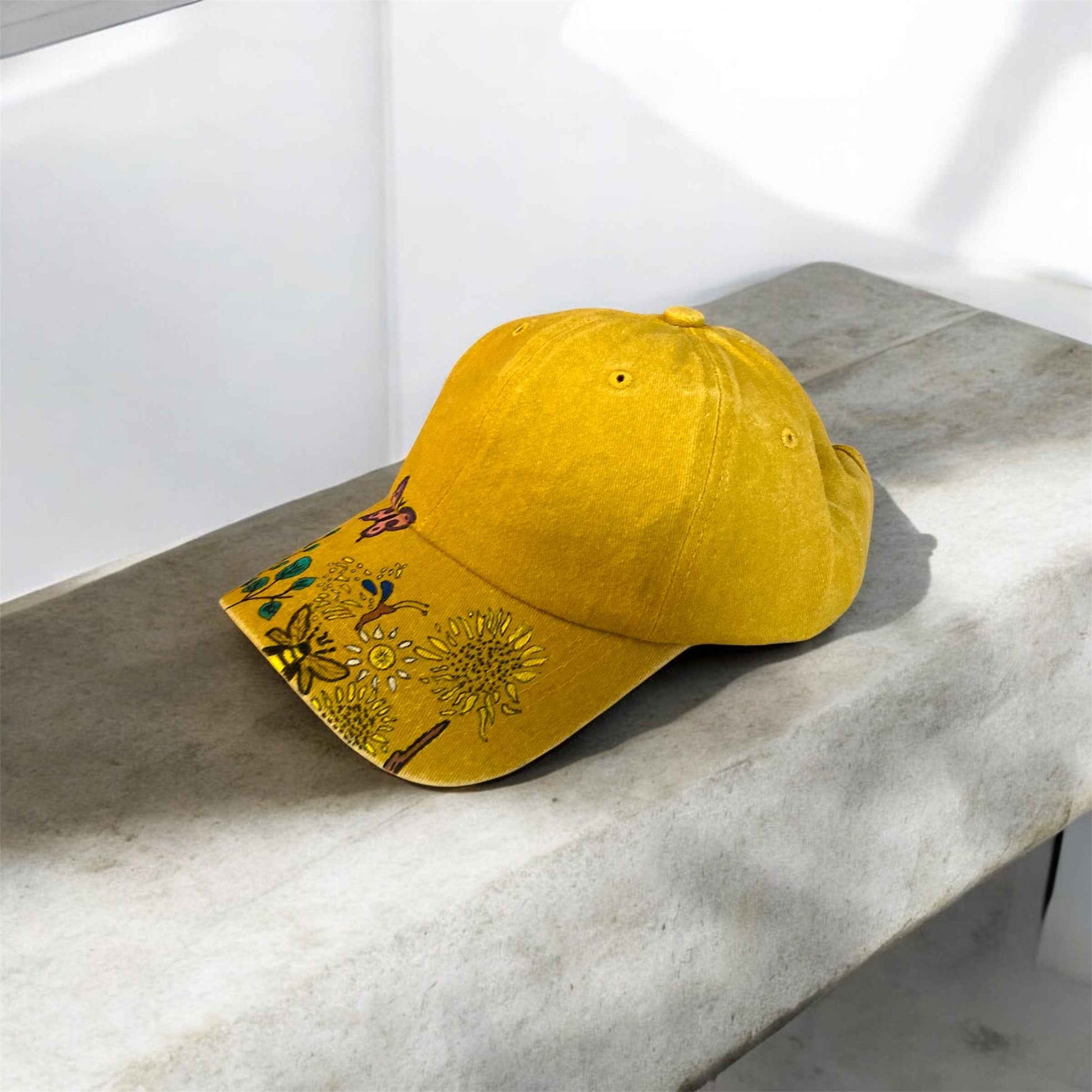 Unique Hand Painted Denim Cap: Embrace Your Whimsical Style with a Custom Touch