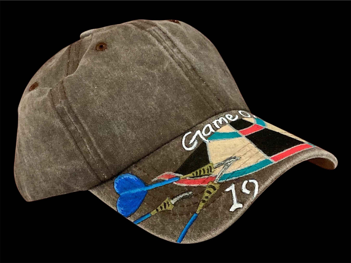 Game On! Hand Painted Dartboard Cap – Unique Style for Every Darts Fan
