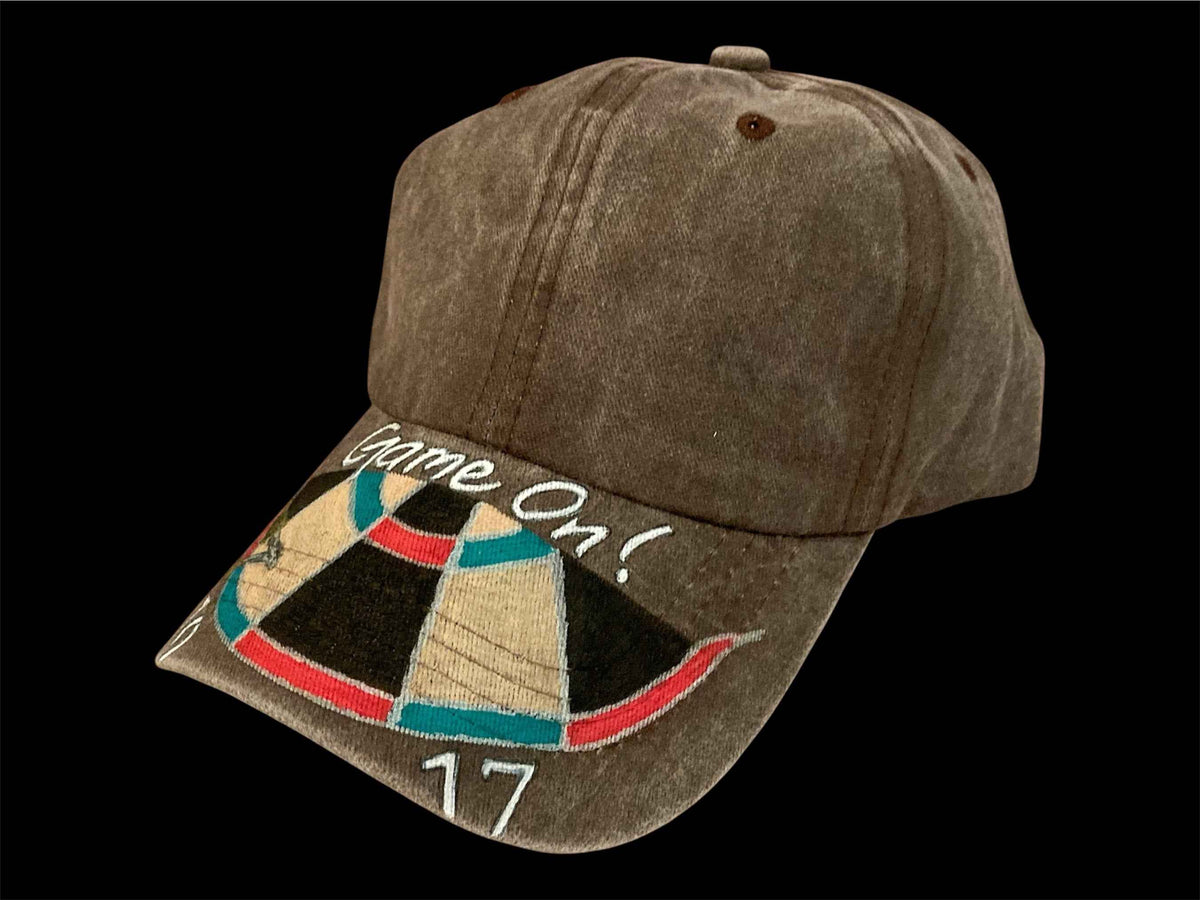 Game On! Hand Painted Dartboard Cap – Unique Style for Every Darts Fan