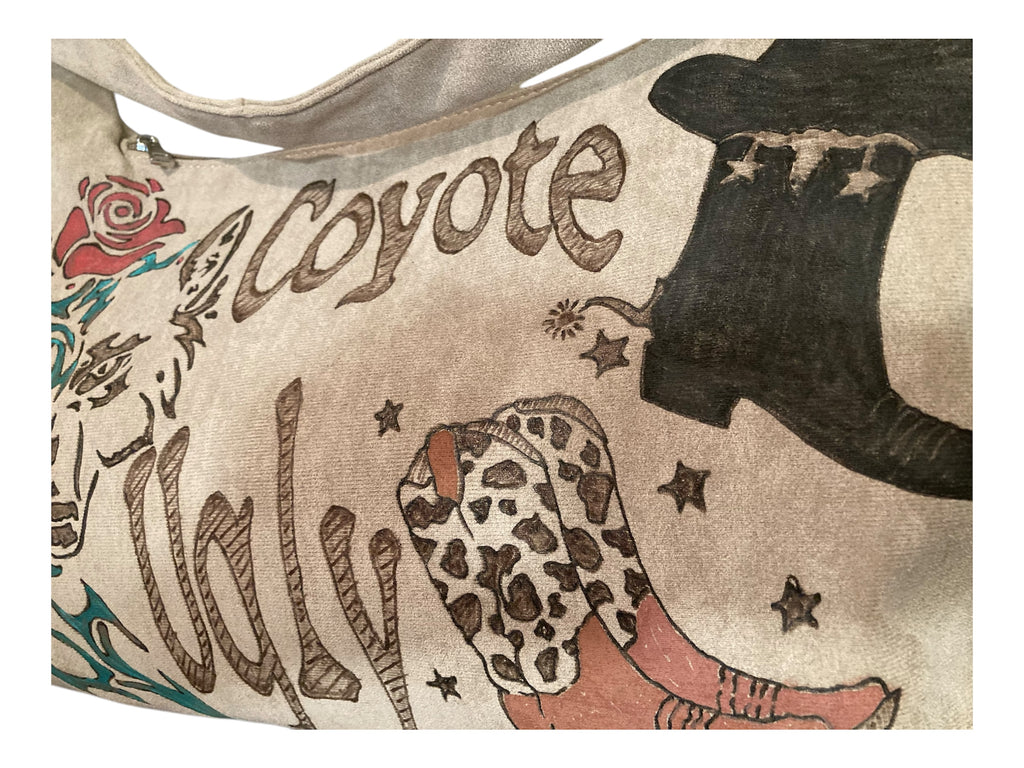 Coyote Ugly/Country's Cool Again, Large Hand burned Bag