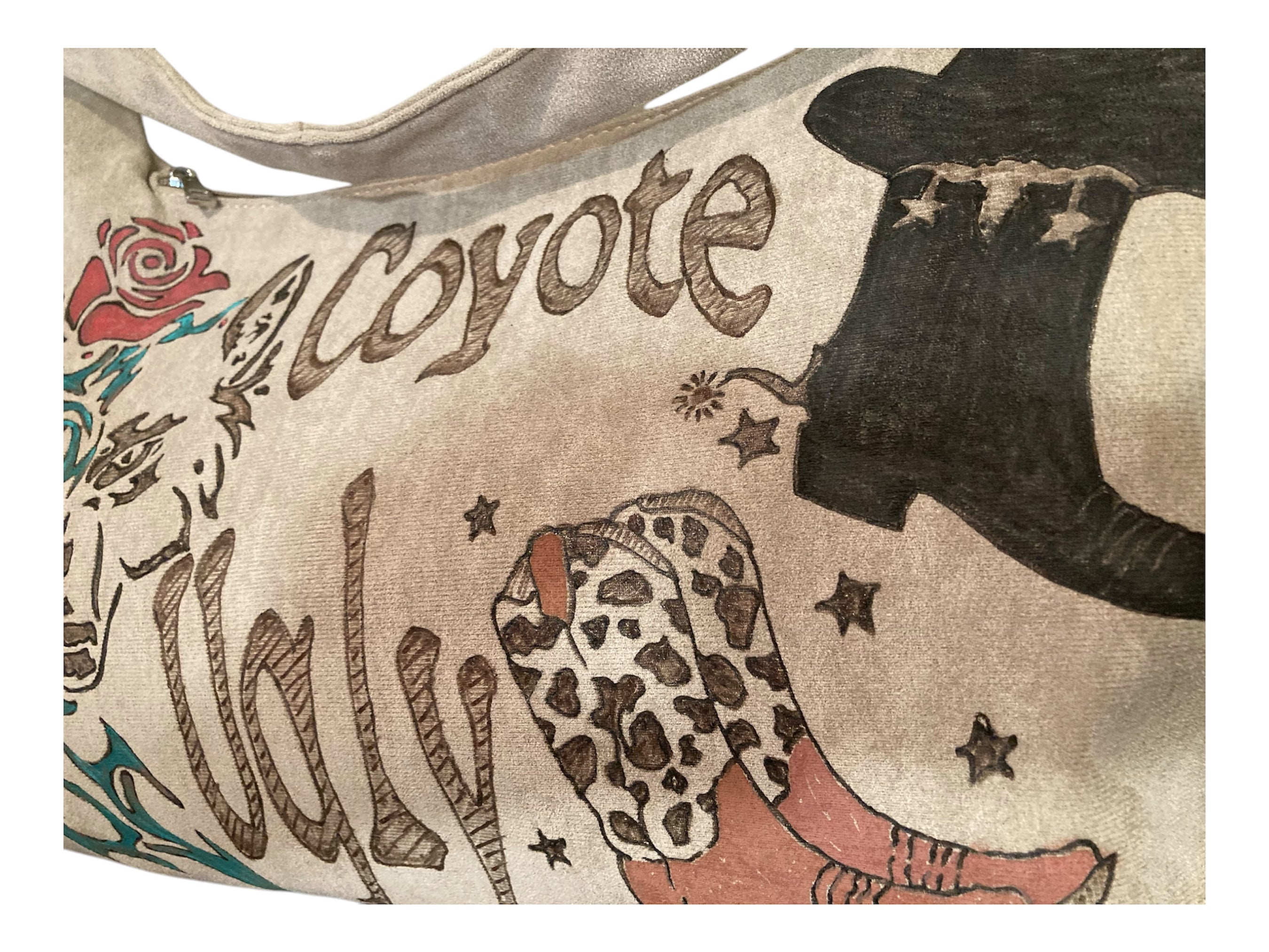 Coyote Ugly/Country's Cool Again, Large Hand burned Bag