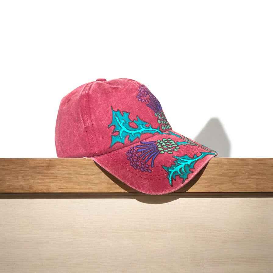Elevate Your Style with Our Hand Painted Scottish Thistle Cap
