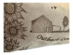 Outback Country/Friend Poem Large Hand burned bag