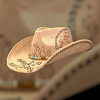 Americana Music, hand burned cowboy hat