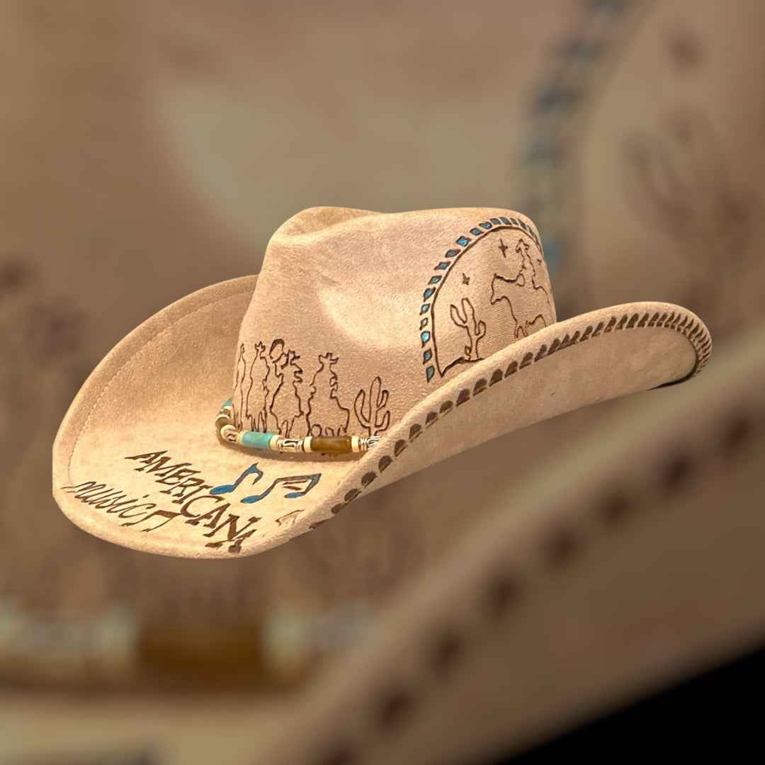 Elevate Your Style with the Deluxe Custom Cowboy Hat - Americana Music Edition