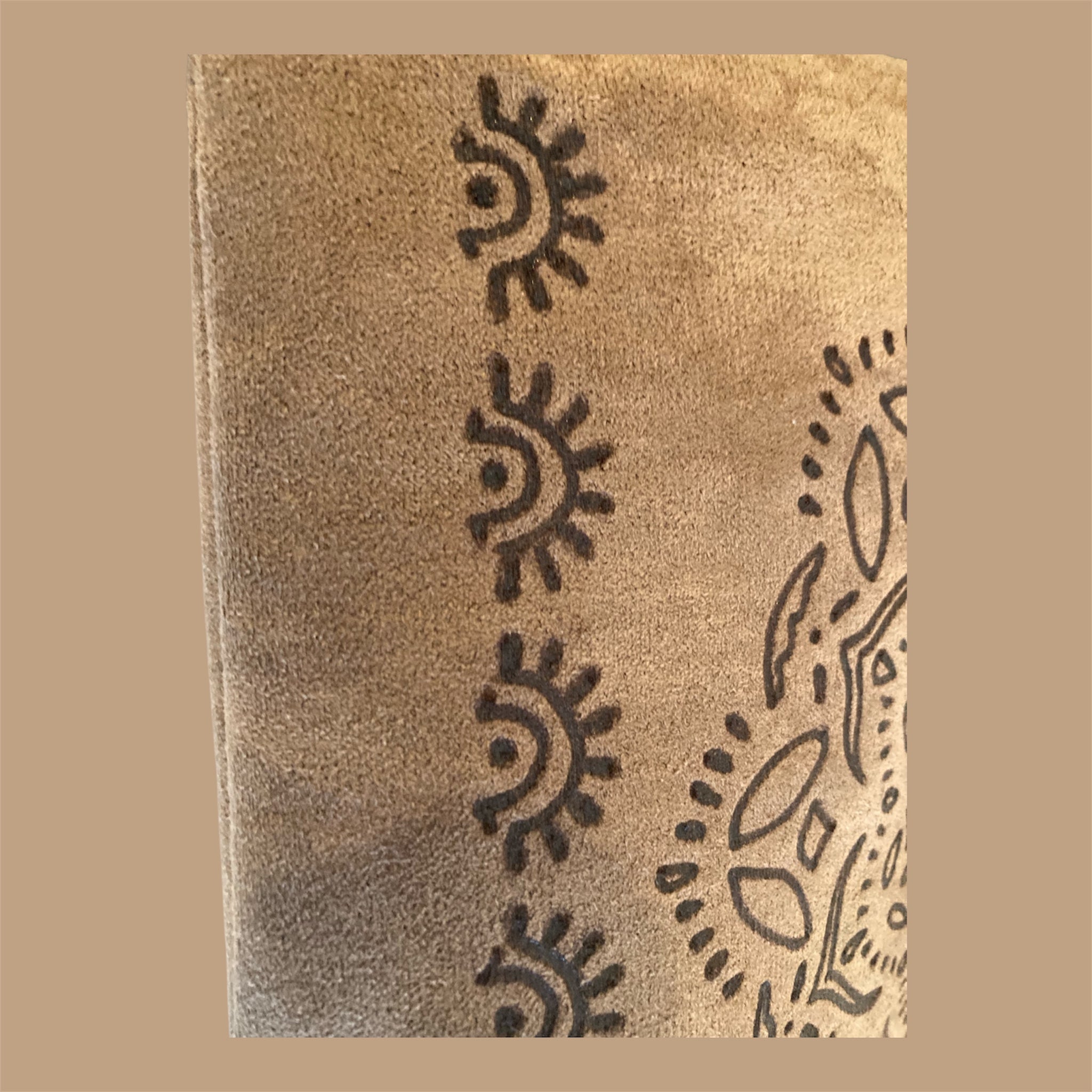 Mandala Designs Large Hand burned bag (single-sided burn)
