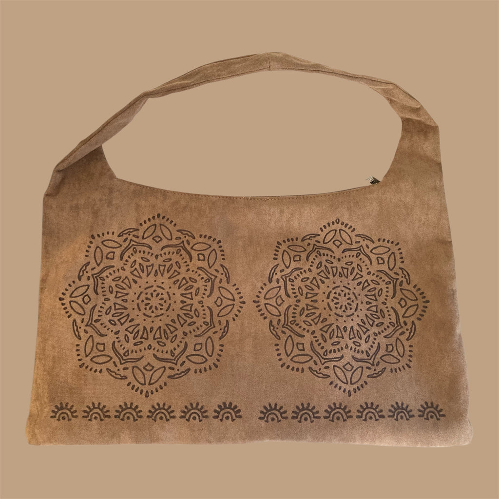 Mandala Designs Large Hand burned bag (single-sided burn)