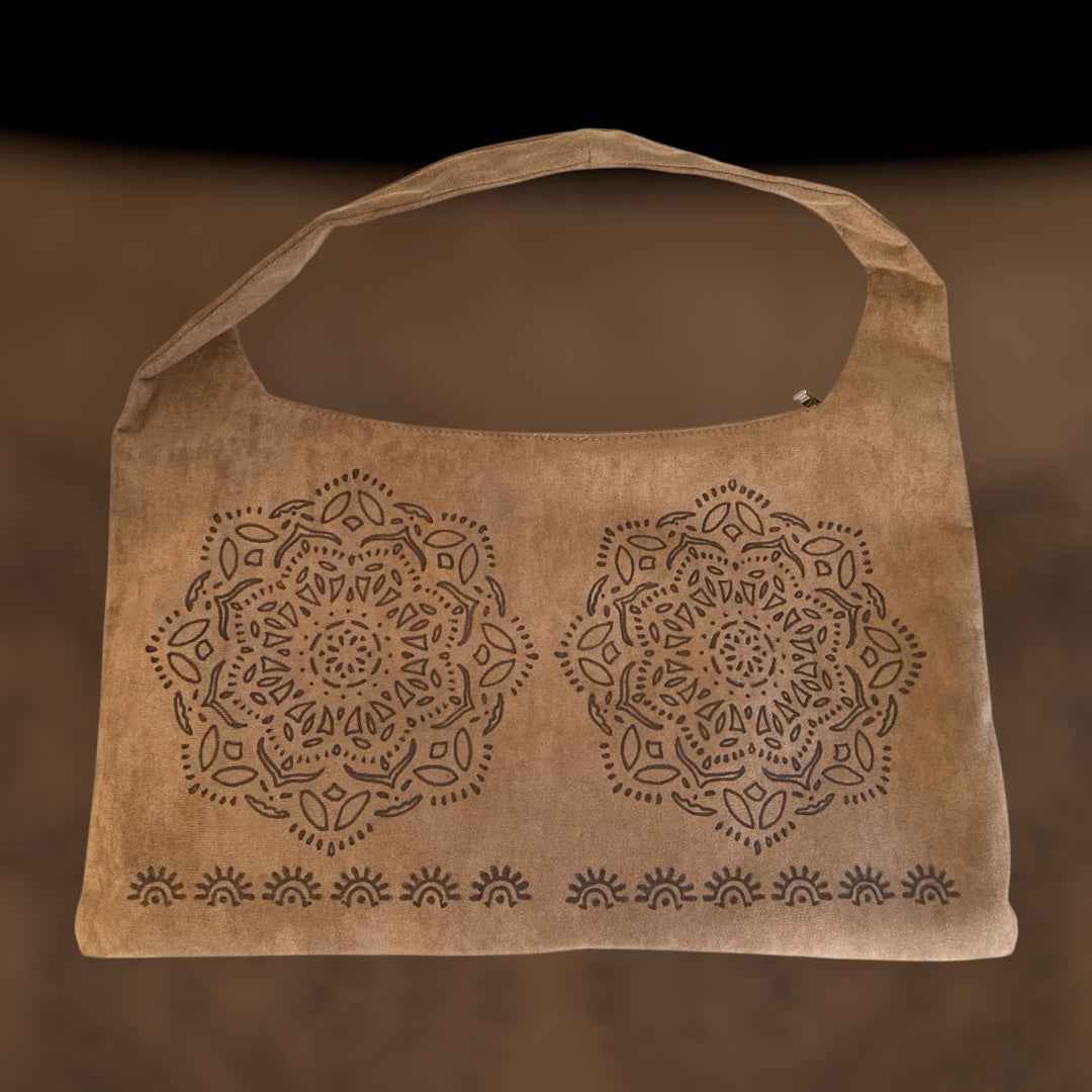 Hand Burned Mandala Bag – Embrace Elegance and Versatility