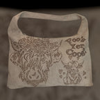Highland Cows "Foo's Yer Coos" Design Large Hand burned bag (single-sided burn)