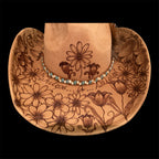 OOAK Custom Cowboy Hat "Tulips Or Daisies" 100% handburned Original Mackenzie Carpenter Fan hat