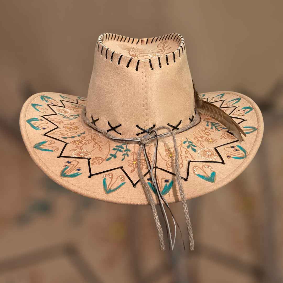 Whimsy Wildflowers: Lightweight Custom Felt Hat for Effortless Style