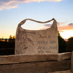 Horses, Horse heads,  Large Hand burned bag