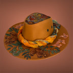 Australiana "Gumnuts" OOAK Custom Hat in Tan size 57 fits most