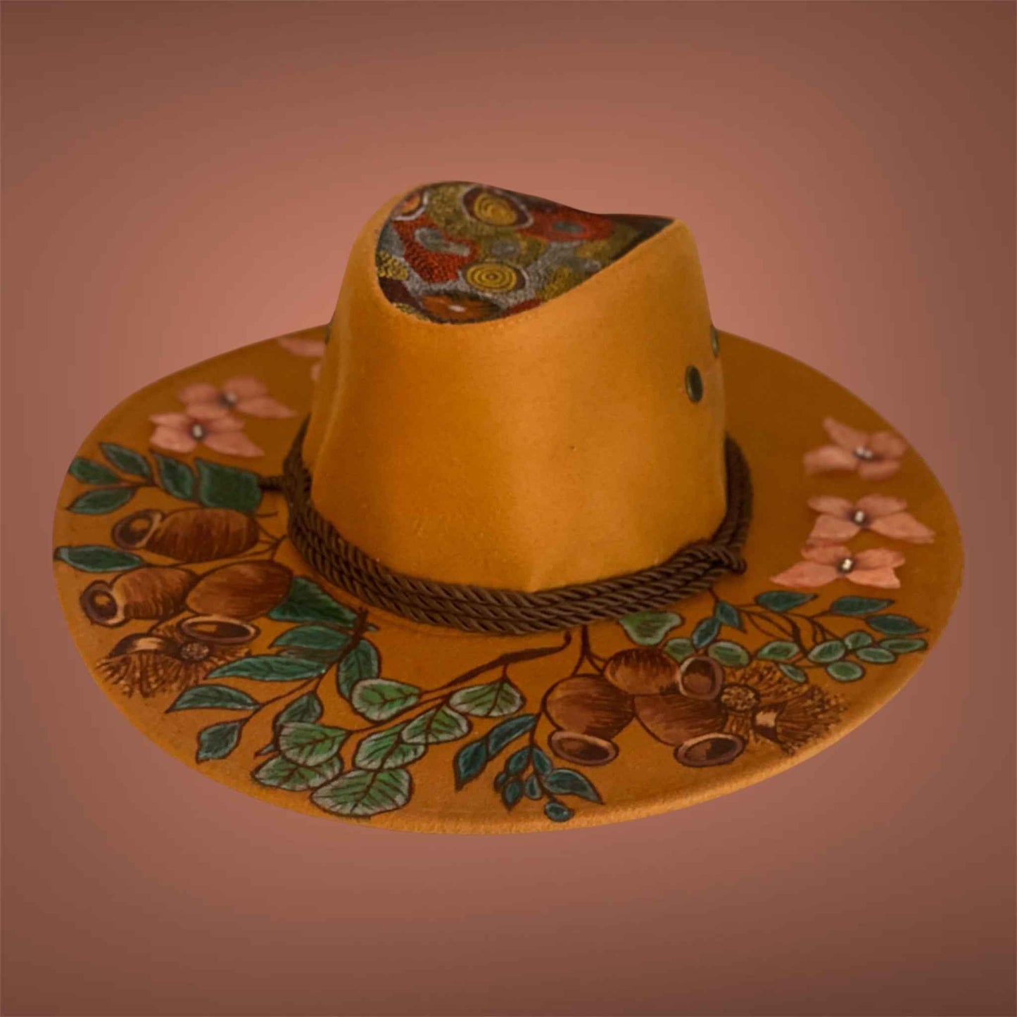 Australiana Gumnuts - Lightweight Custom Felt Hat with Unique Handcrafted Design