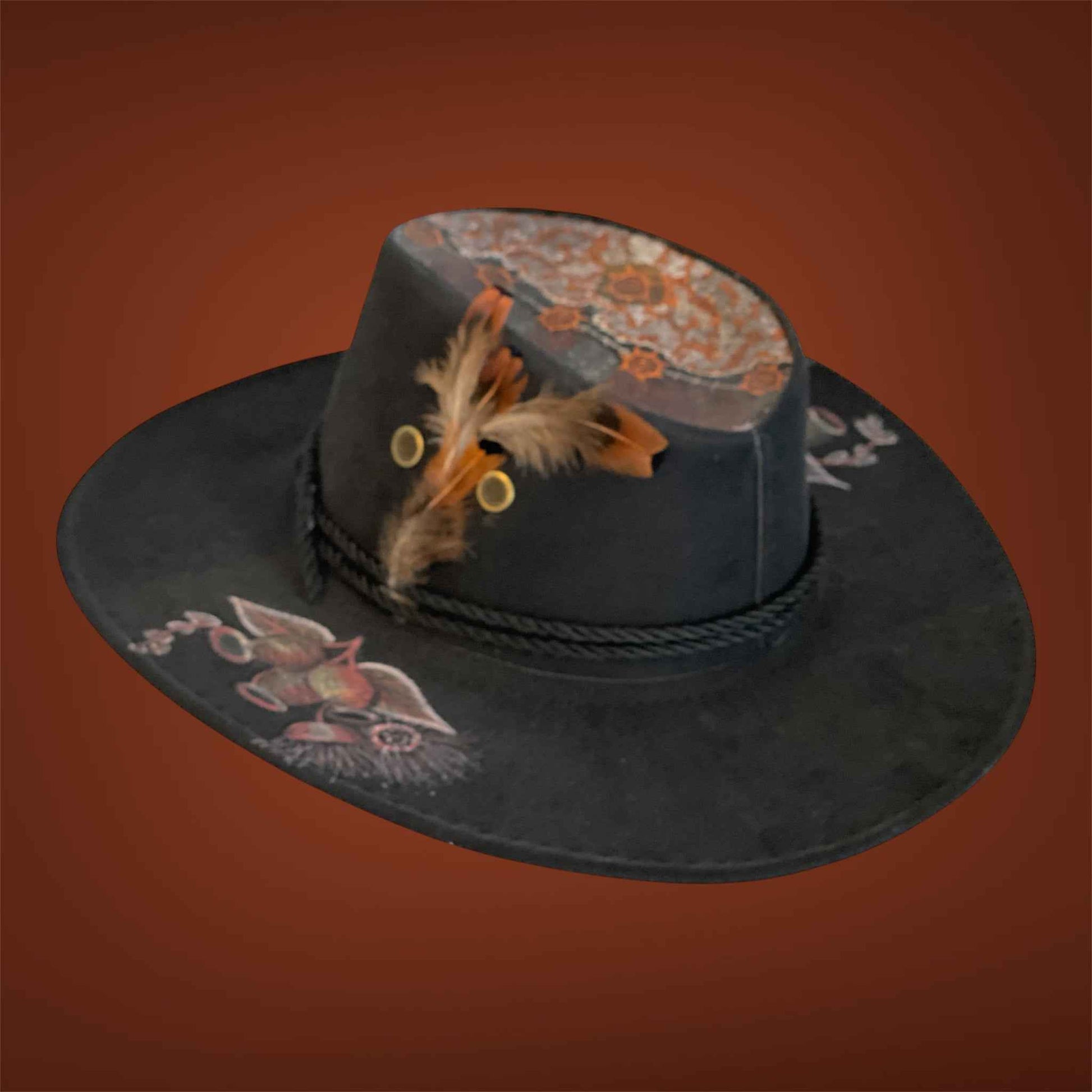 Custom Lightweight Felt Hat - Australiana Man's Unique Western Block Design