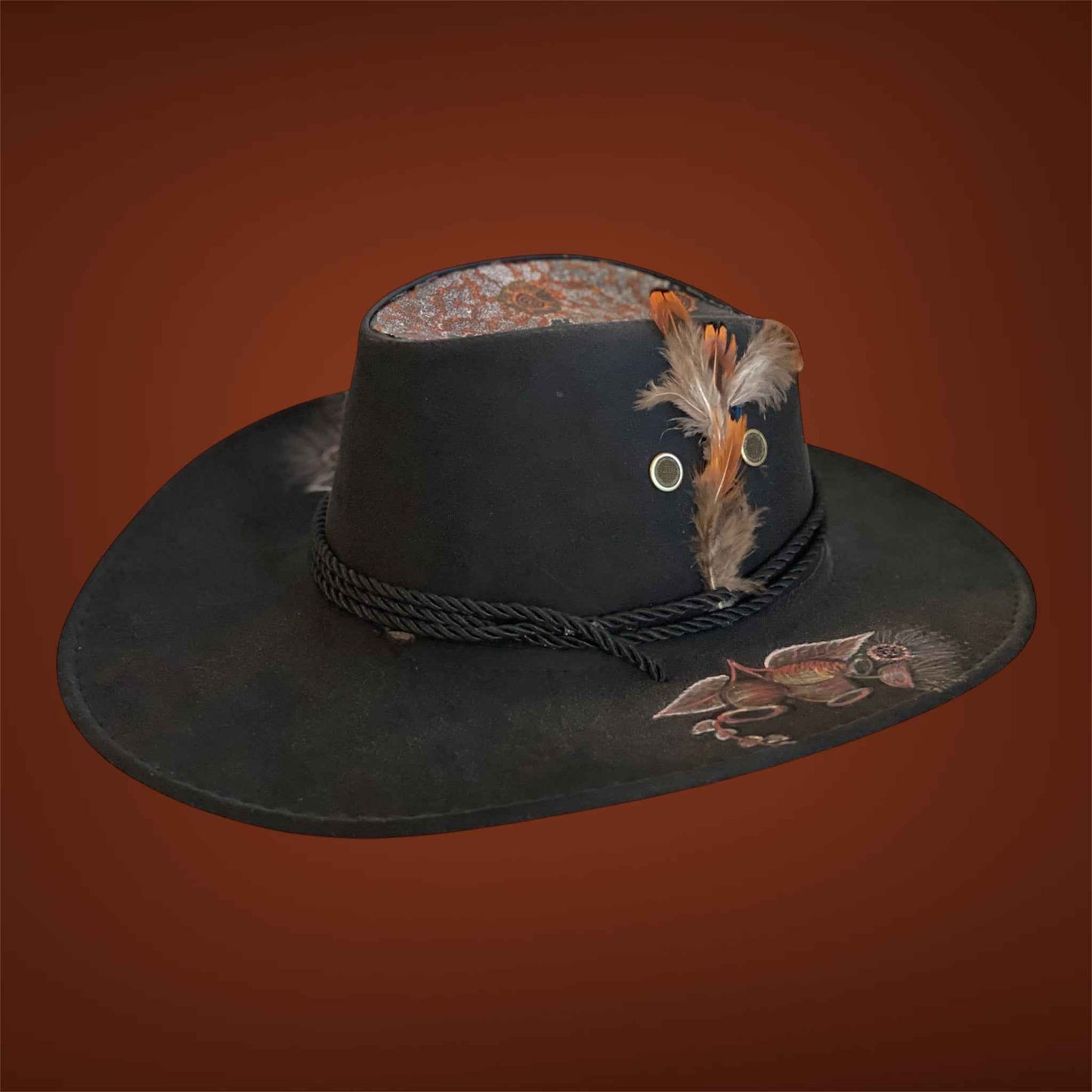 Custom Lightweight Felt Hat - Australiana Man's Unique Western Block Design