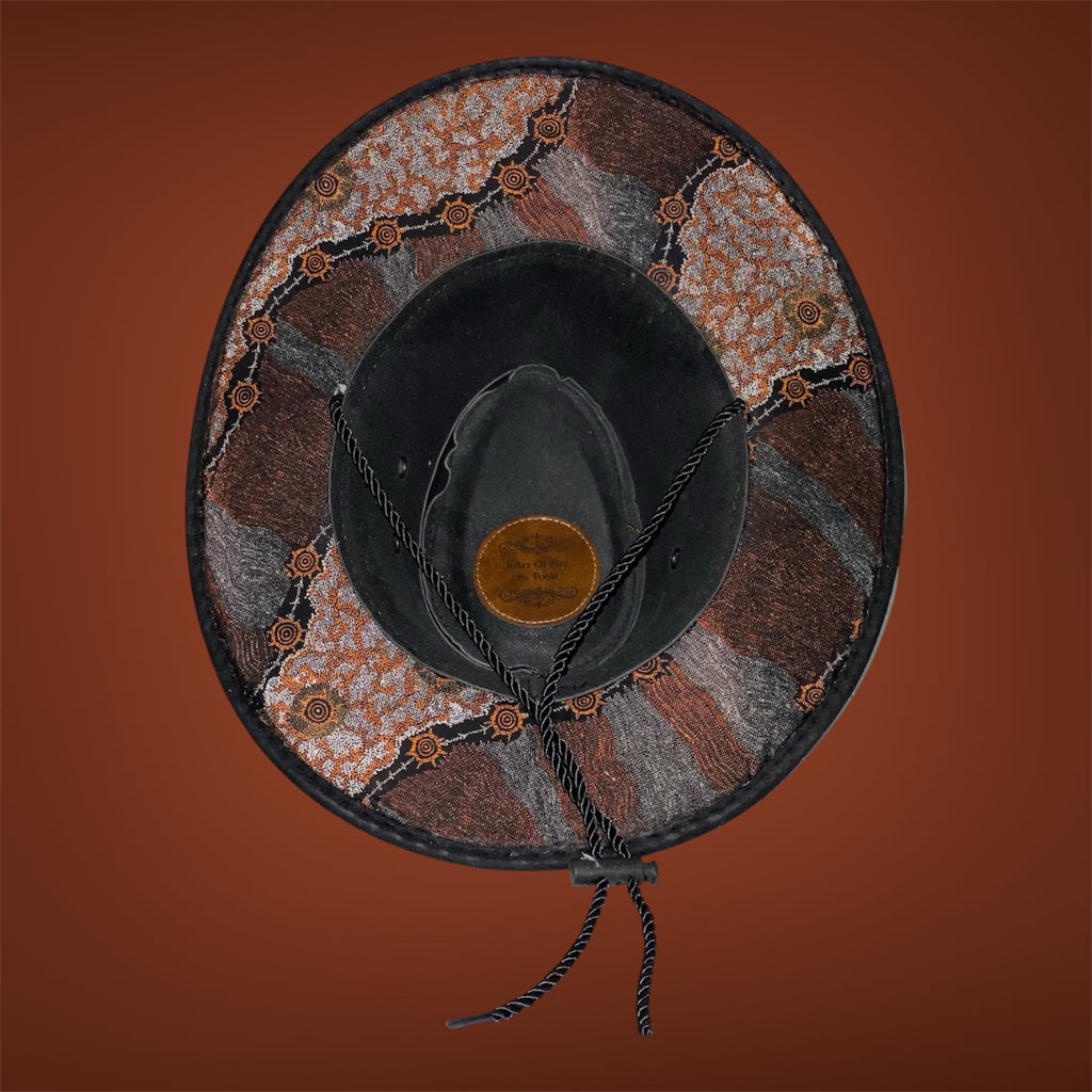 Australiana Man OOAK Custom Hat in Black size 57 fits most (Copy)