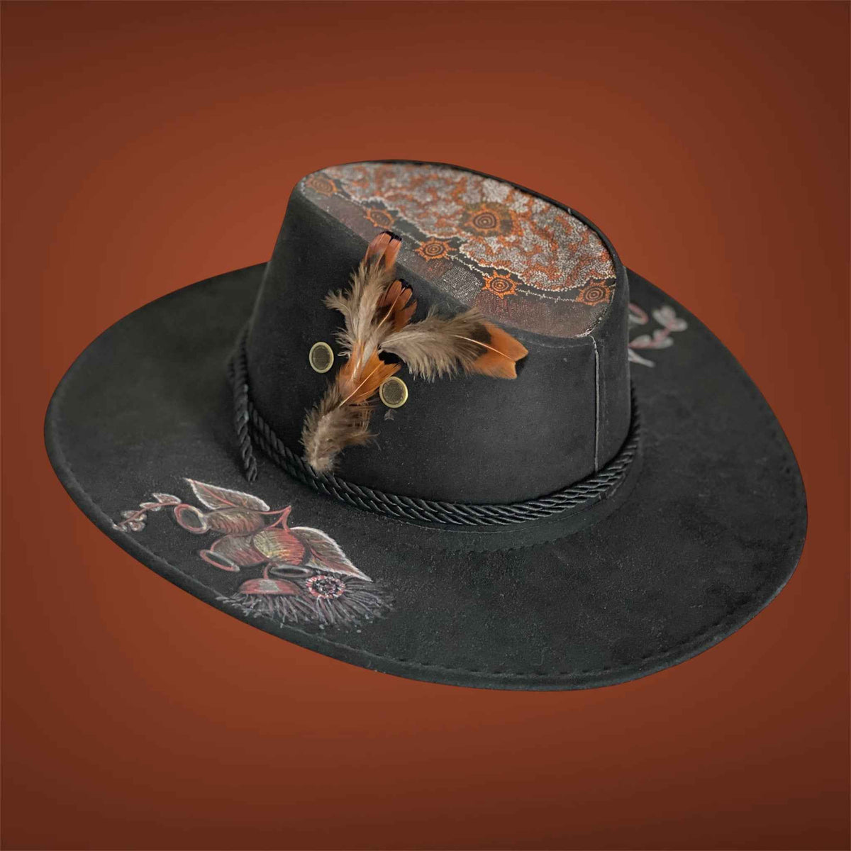 Custom Lightweight Felt Hat - Australiana Man's Unique Western Block Design