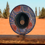Australiana "Kookaburra Kingdom" OOAK Custom Hat in Navy size 57 fits most