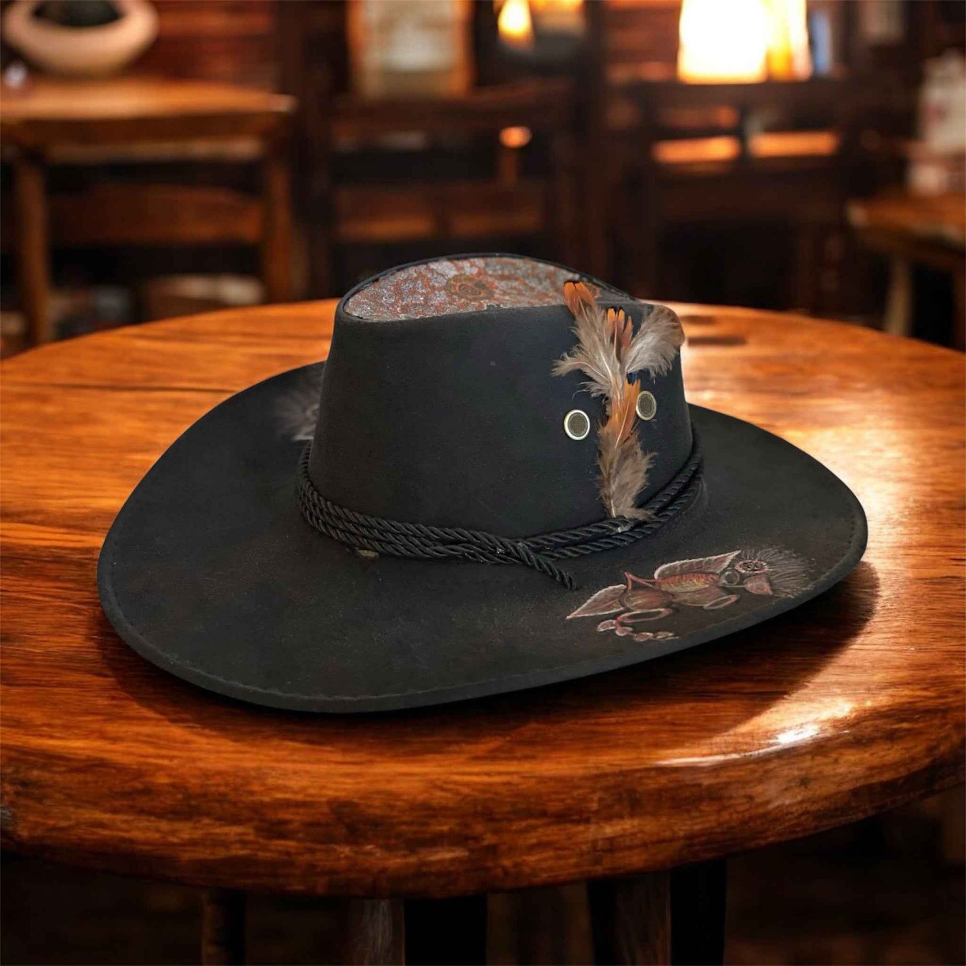 Custom Lightweight Felt Hat - Australiana Man's Unique Western Block Design
