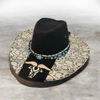 Snakeskin Custom Cowboy Hat in Black size 57 fits most