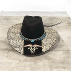 Snakeskin Custom Cowboy Hat in Black size 57 fits most