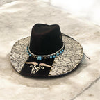Snakeskin Custom Cowboy Hat in Black size 57 fits most