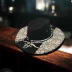Snakeskin Custom Cowboy Hat in Black size 57 fits most