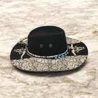 Snakeskin Custom Cowboy Hat in Black size 57 fits most