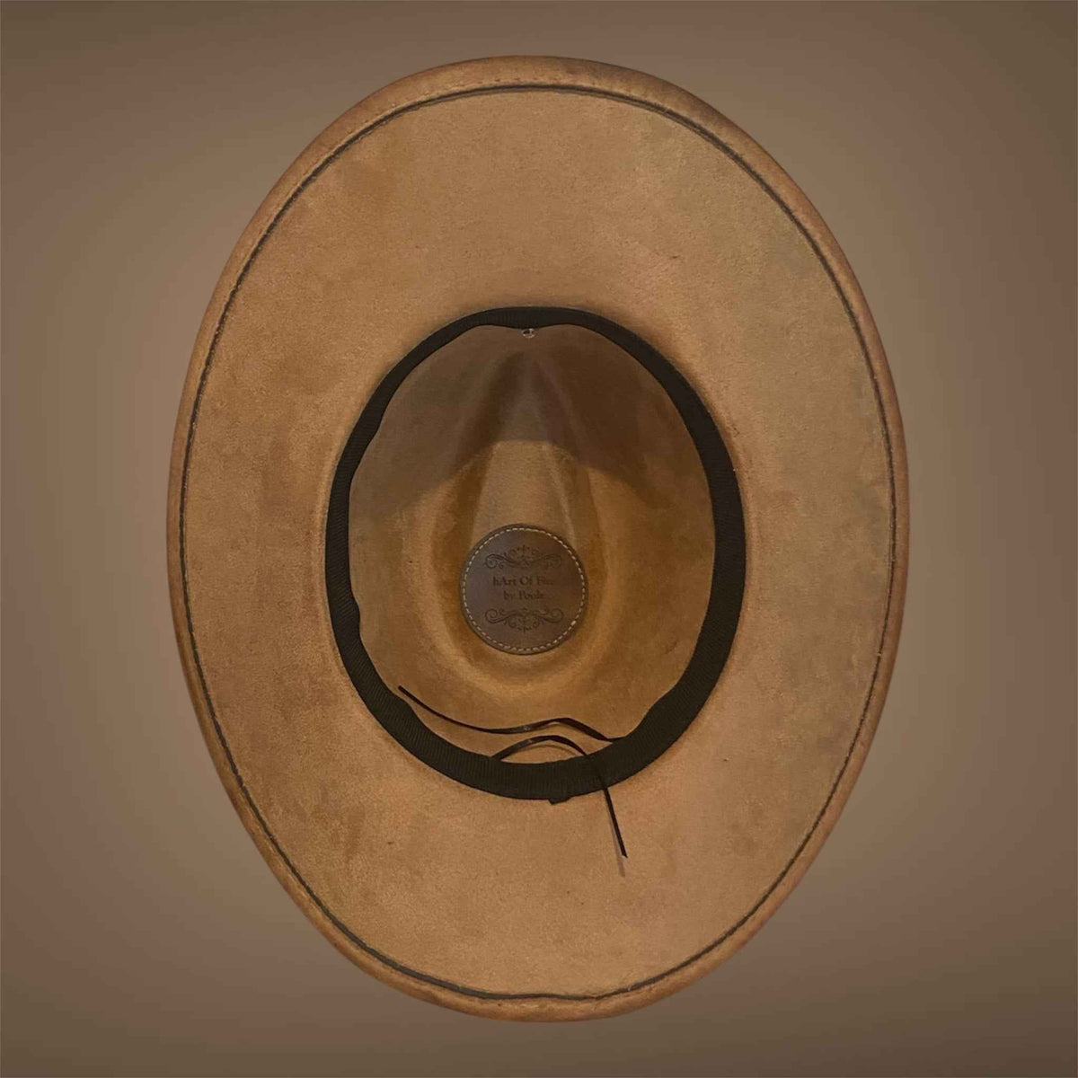 Custom Cowboy Hat: Shine Bright with Our 'Girl You're On Fire!' Design in Acorn Vegan Suede