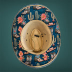 Custom Aussie Felt, "Cowboy Blue" in Ivory Cream, One of a Kind