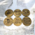 Set of 6 Bar Coasters, Test Run in 5mm Marine Ply, nice 'n' chunky!