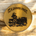Wood-burned Plywood Bar Coasters, Assorted Designs