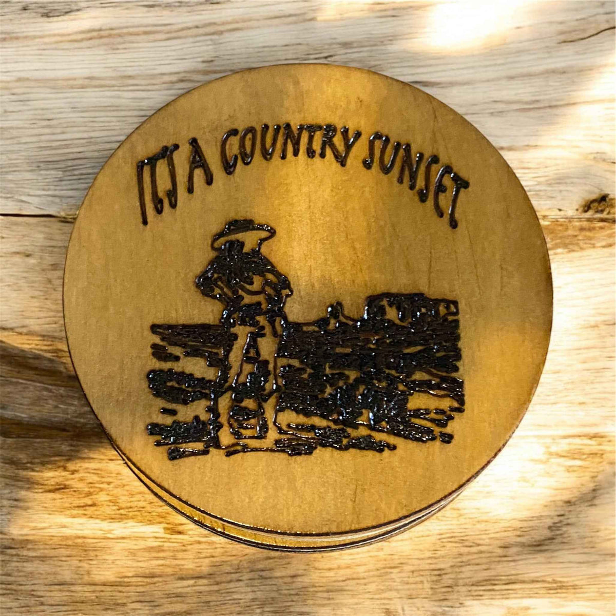 Handmade Wood-Burned Coasters: Unique Plywood Bar Coasters for Every Occasion
