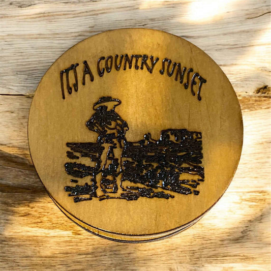 Handmade Wood-Burned Coasters: Unique Plywood Bar Coasters for Every Occasion