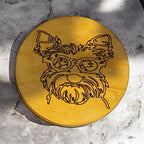 Wood-burned Plywood Bar Coasters, Assorted Designs