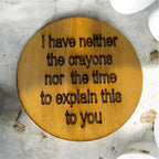 Wood-burned Plywood Bar Coasters, Assorted Designs