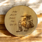 Wood-burned Plywood Bar Coasters, Assorted Designs