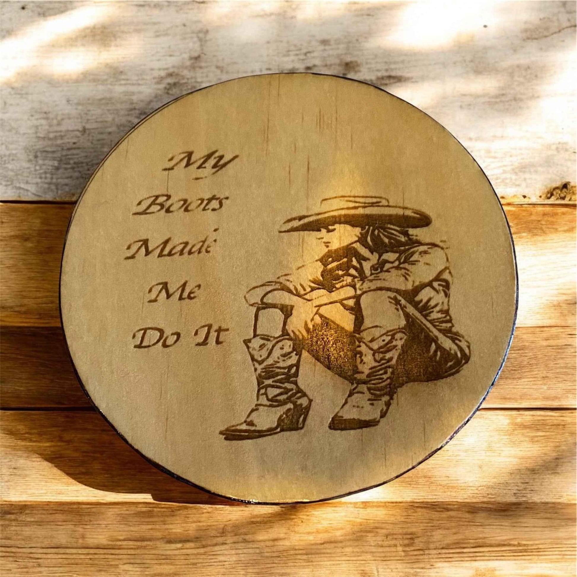 Handmade Wood-Burned Coasters: Unique Plywood Bar Coasters for Every Occasion