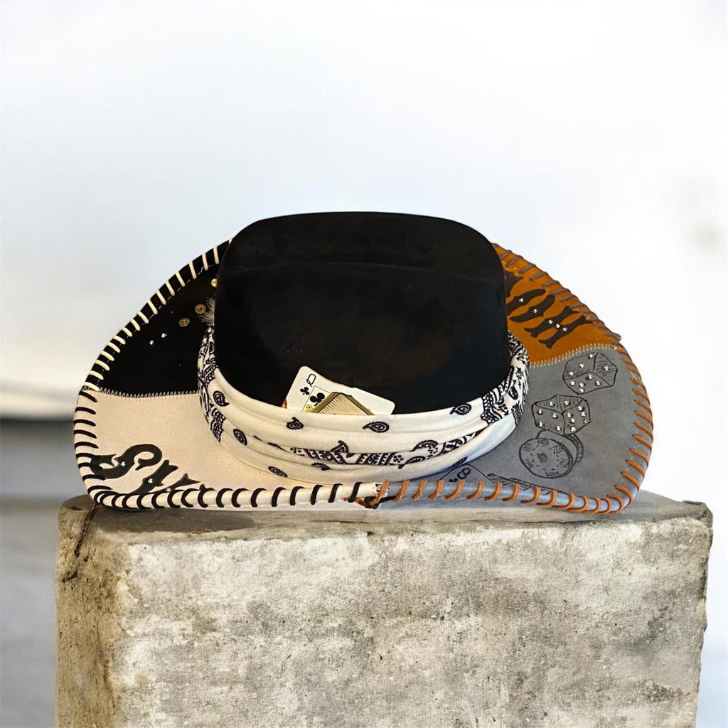 Custom Cowboy Hat "Texas Hold 'Em" Cattleman Crown