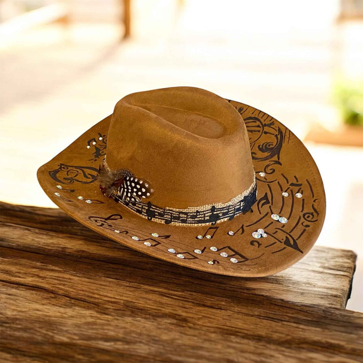 Stylish Festival Bundle 1: Hand-Burned Cowboy Hat & Bag Duo