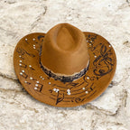 OOAK Custom Cowboy Hat "Mr Music Man" Acorn Coloured Vegan Suede