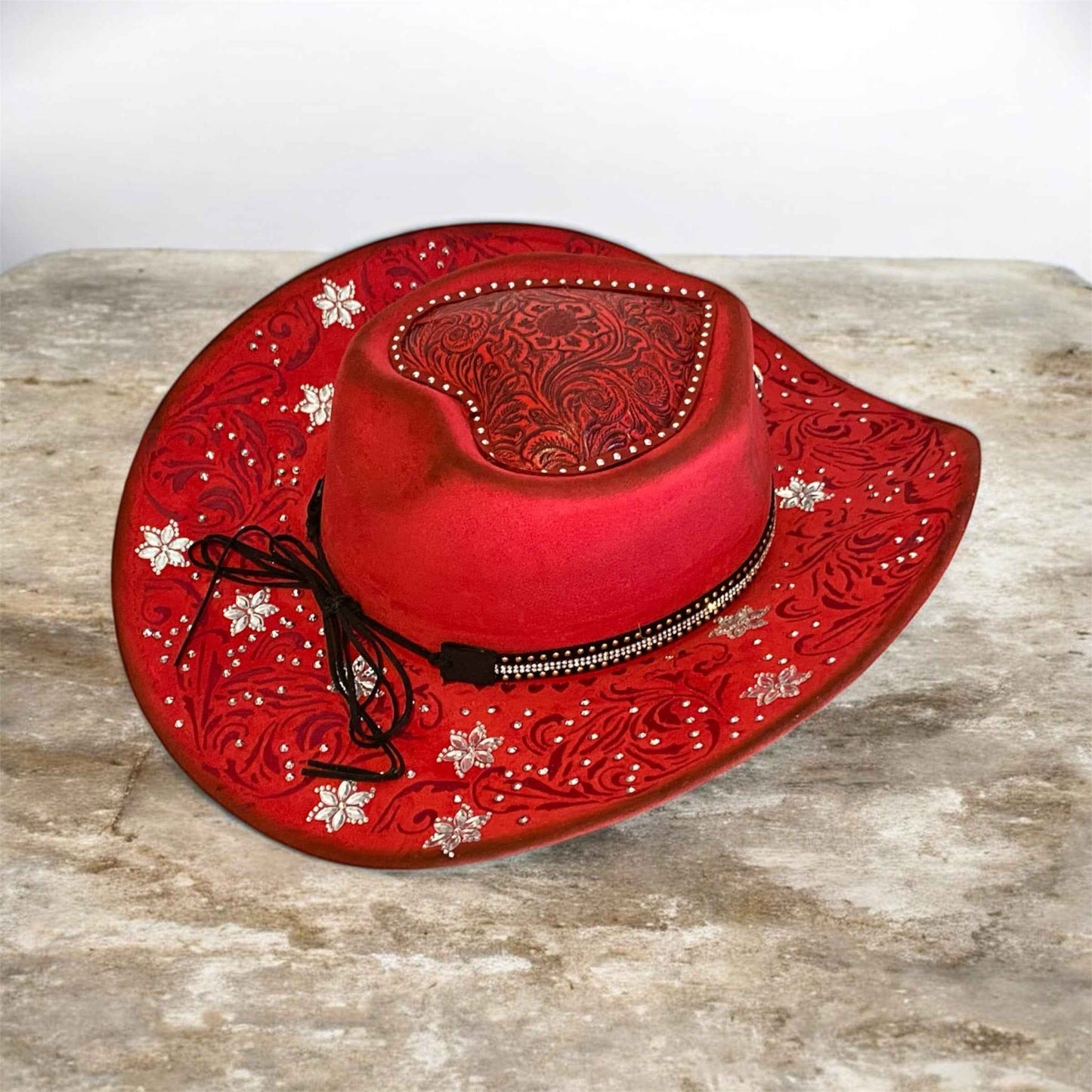 Heart's Desire Deluxe Suedette Custom Cowboy Hat – A Statement of Love and Style