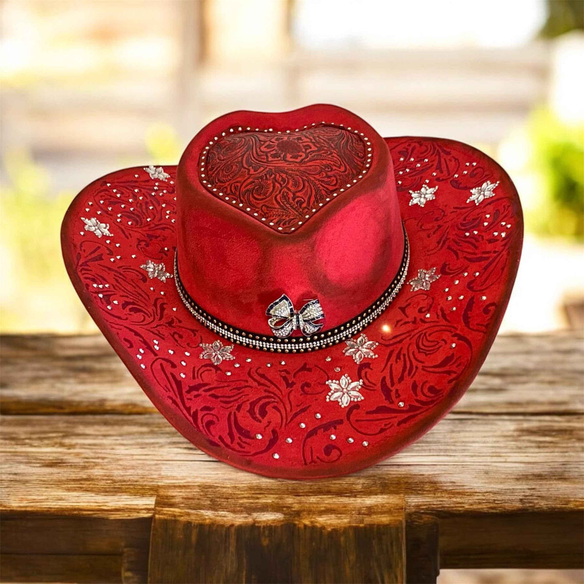 Heart's Desire Deluxe Suedette Custom Cowboy Hat – A Statement of Love and Style